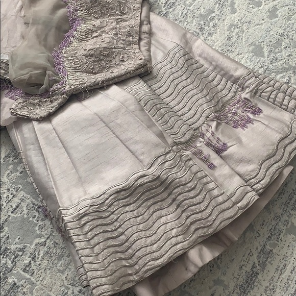 Wedding Embroidered Top & Lehenga Set - Picture 10 of 14